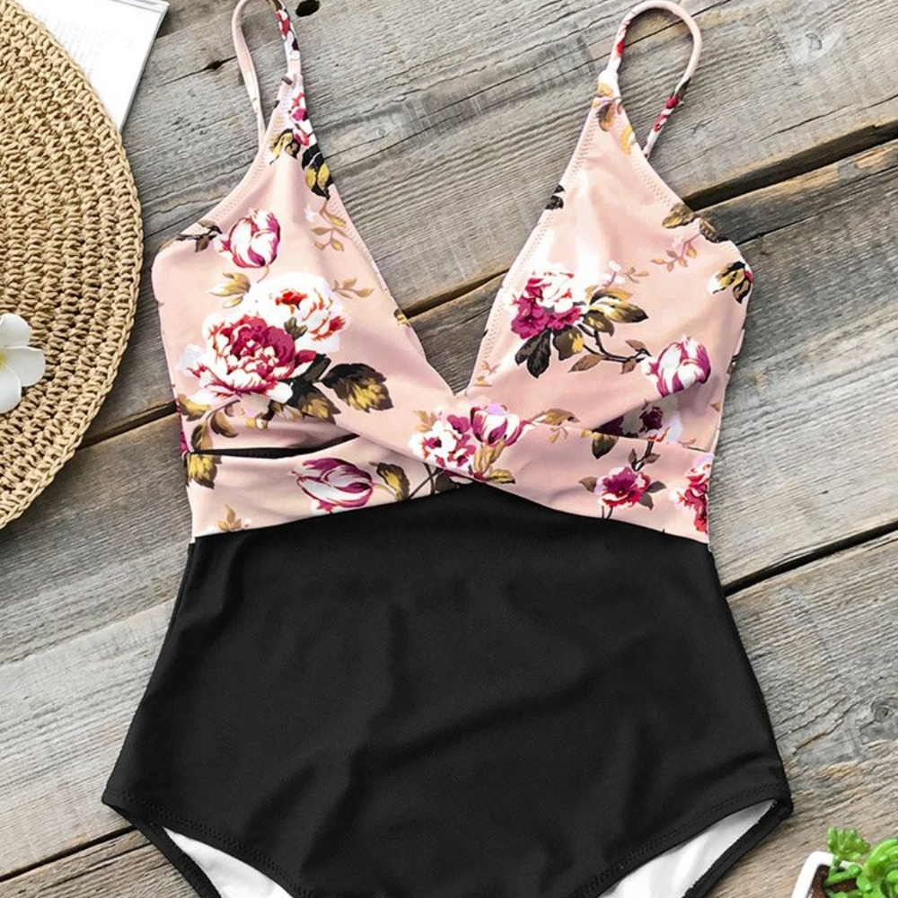Cupshe - PINK BLOSSOM FLORAL ONE-PIECE SWIMSUIT